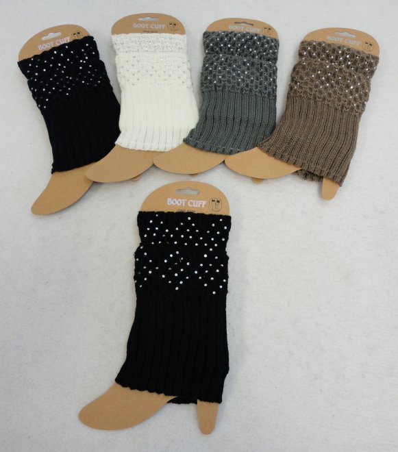 Knitted BOOT Cuffs [Rhinestones]